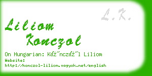 liliom konczol business card